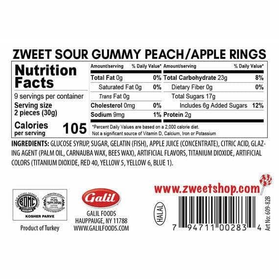 Gummy Peach and Apple Rings | Zweet | 10 oz - Imagen 2